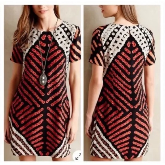 ANTHROPOLOGIE Roopa Pemmaraju Petra Silk Shift Dress Size 0 - Picture 2 of 6